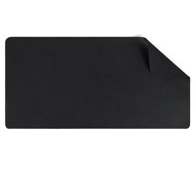 PU Leather Desk Mat, Non-Slip, Waterproof, Heat-Resistant, Black, 90 x 45