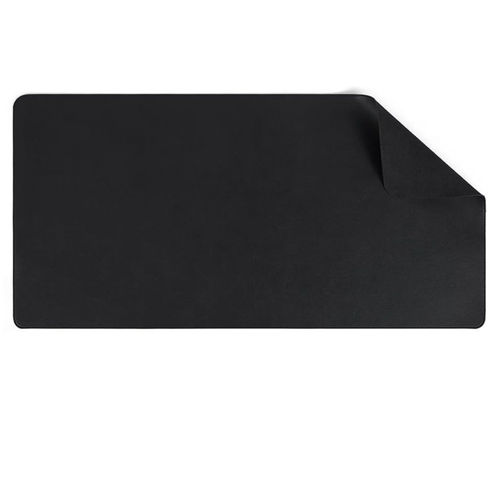 PU Leather Desk Mat, Non-Slip, Waterproof, Heat-Resistant, Black, 90 x 45