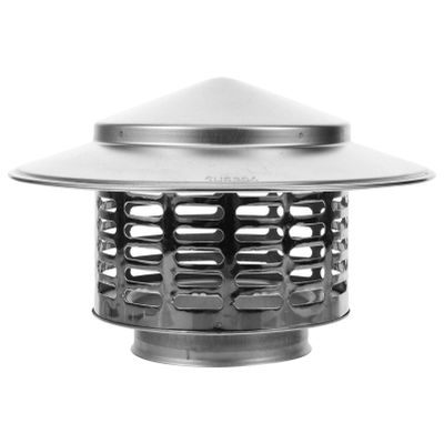 BESPORTBLE Stainless Steel Chimney Cap, Umbrella-Shaped Rain Guard, 75 mm Diameter