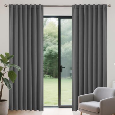 Joydeco Blackout Curtains with Hidden Tabs, Gray