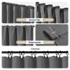Joydeco Blackout Curtains with Hidden Tabs, Gray view 4