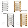 ZHDOKA Multi-Tier Rolling Office Paper Organizer, Utility Cart, Mobile Book Cart, File Storage Cabinet, Narrow Rolling Storage Cart, Movable Bookshelf (#4) view 3