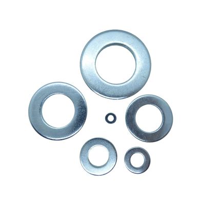 DIN 125 Galvanized Steel Flat Washers, M3 (3.2 mm Hole), 1,000 Pieces