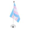 Operitacx 2-Piece Rainbow Table Flags with Stands view 3