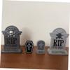 Cabilock 12-Piece Halloween Tombstone Decorations, Resin Graveyard Figurines for Indoor and Outdoor Use view 3