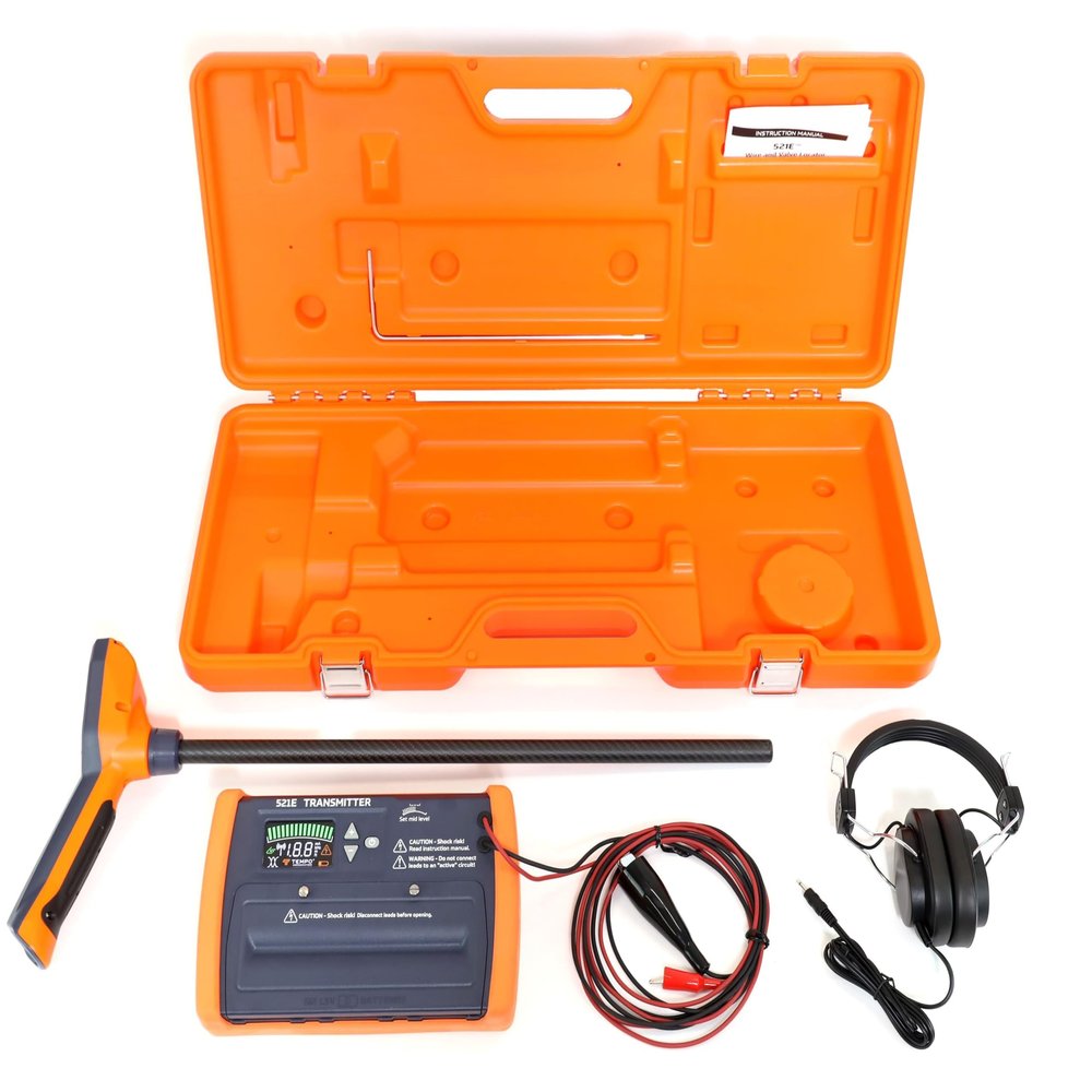 TEMPO Communications 521E Wire and Sprinkler Valve Locator, Underground Irrigation Wire Tracker (2025 Model)
