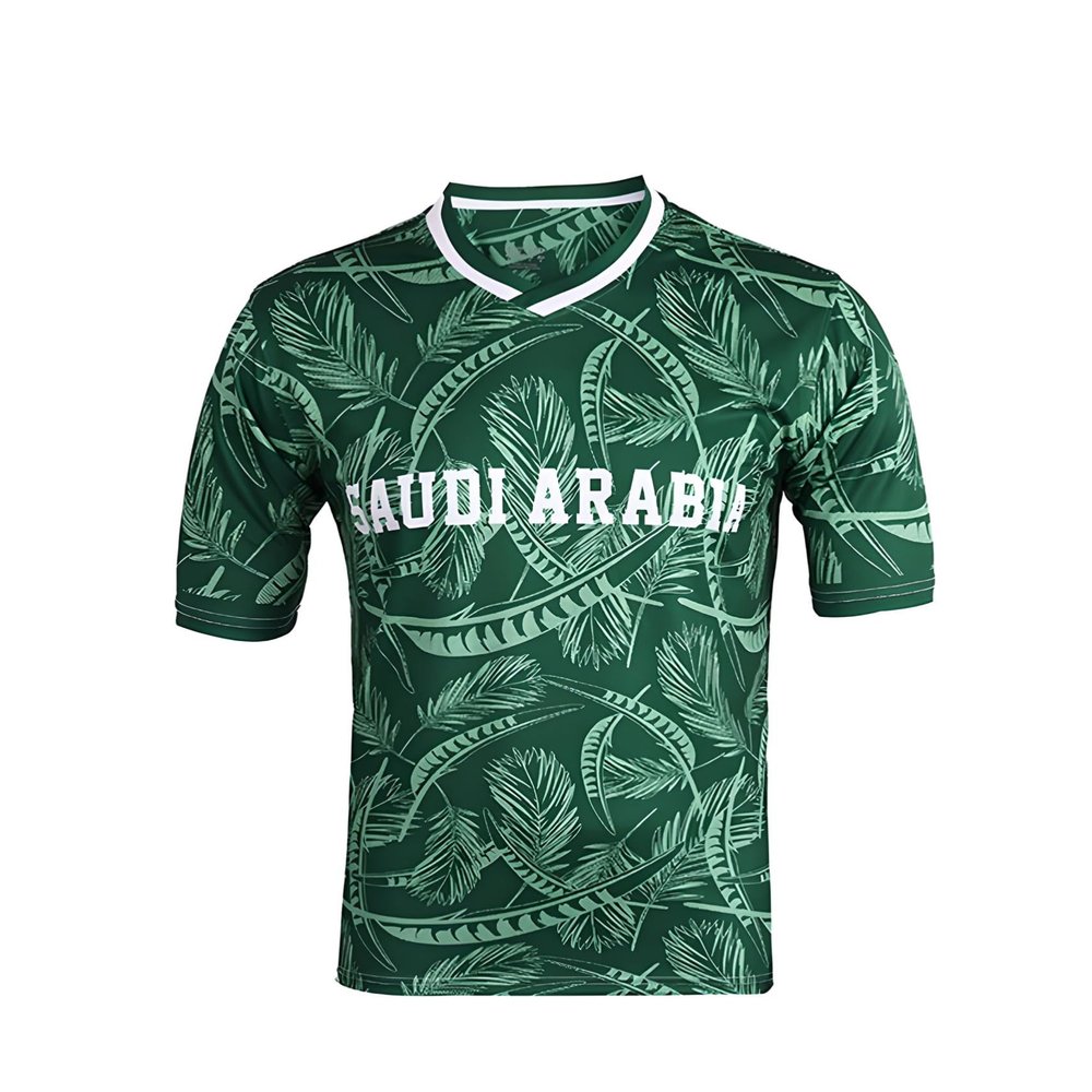 YuanDiann 2024 Football Europe/America Cup T-Shirt, Printed Fan Training Shirt, Saudi Arabia, 4XL