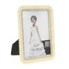 TOPBATHY Rectangular Pearl-Decorated Photo Frame for Table or Desk view 1