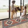 Siunwdiy Runner Rug, Red Boho, 60 x 420 cm, Vintage Narrow Hallway Runner view 4
