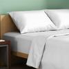 Texas Linen Co. 100% Organic Cotton Queen Percale Sheet Set, 4-Piece, 16 in. Deep view 1