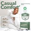 Texas Linen Co. 100% Organic Cotton Queen Percale Sheet Set, 4-Piece, 16 in. Deep view 2