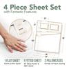 Texas Linen Co. 100% Organic Cotton Queen Percale Sheet Set, 4-Piece, 16 in. Deep view 4