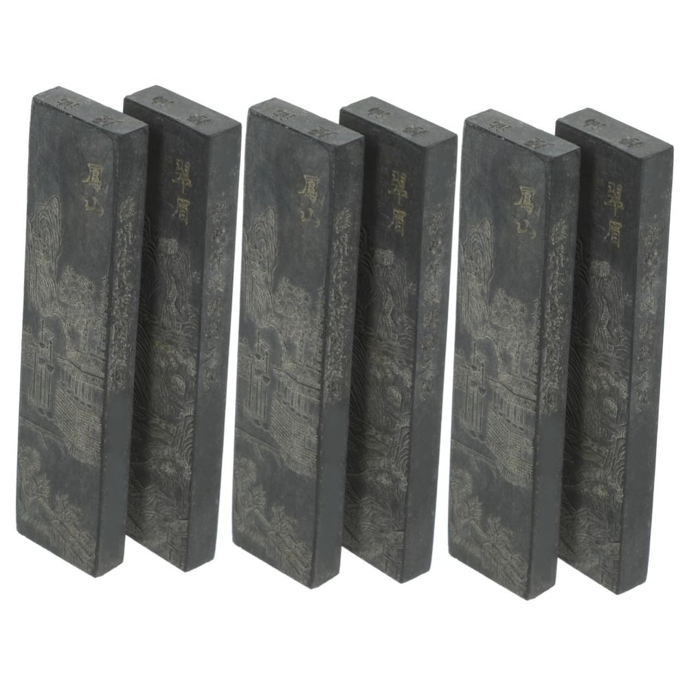 NUOBESTY 6-Piece Handmade Chinese Ink Sticks for Calligraphy, Painting, and Drawing