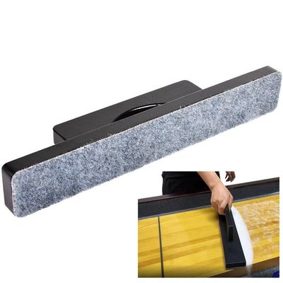 Tsffae Shuffleboard Cleaning Brush with Wooden Handle