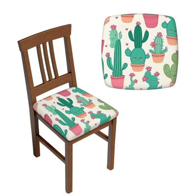 WEITINGKKK Chair Covers with Cute Cactus Pattern