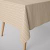 Linen-Look Basic Stripe Tablecloth, Natural, 80 x 80 cm view 1