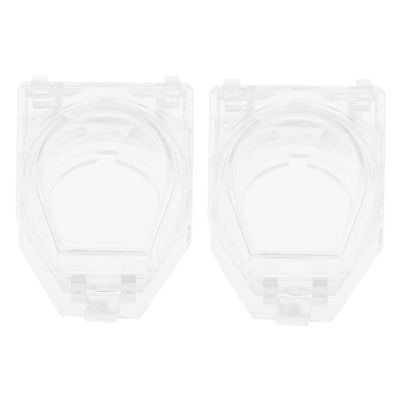 SOLUSTRE 2-Pack Transparent PC Push-Button Guards for Emergency Stop Buttons
