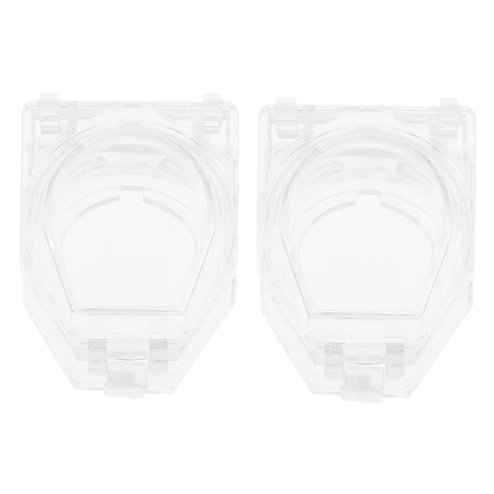 SOLUSTRE 2-Pack Transparent PC Push-Button Guards for Emergency Stop Buttons