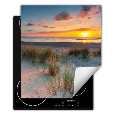 DarHaus One-Piece Induction Cooktop Cover, Roll-Up Vinyl Mat, Sea - Sun, 45 x 52 cm