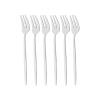 6-Piece Red Gold Stainless Steel Fruit and Dessert Fork Set, Silver view 1