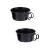BESPORTBLE 2-Piece Stainless Steel Folding Camping Bowls, Lightweight and Heat-Resistant view 1