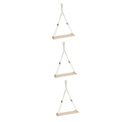Alipis 3-Piece Woven Wall-Mounted Plant Holder Set, Boho Decor