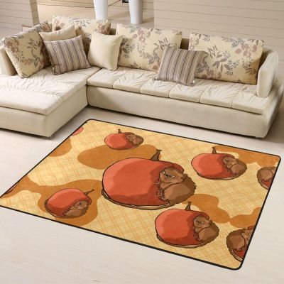 Non-Slip Doormat with Cute Hamster Print, 160 x 122 cm