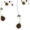 HOLIDYOYO Decorative Rattan Balls, 10-Piece Brown Set view 2