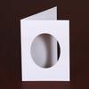 White DIN B6 Mat Card with Leather-Look Finish view 1