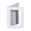 White DIN B6 Mat Card with Leather-Look Finish view 2