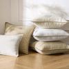 ANRODUO Chenille Pillow Covers with Stitched Edge, Beige, 12 x 20 in, 2-Pack view 4