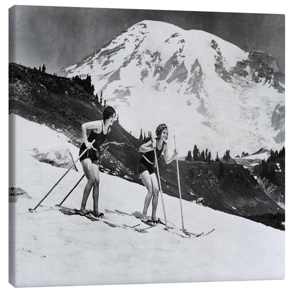 Posterlounge Skiing in a Swimsuit, 1930 Canvas Print