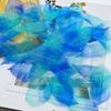 50 Blue Gradient Dried Leaves for Crafts and Decoration view 3