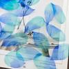 50 Blue Gradient Dried Leaves for Crafts and Decoration view 4