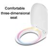 White Toilet Seat with Soft-Close Hinges, Quick Release and Top Mount view 2