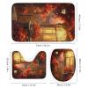 FOCCAR Shower Curtain Set with 12 Hooks, Sunset Architecture Landscape Design view 3