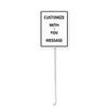 Horienteeon Personalized Yard Sign with Stake, Aluminum, Rust-Resistant, 17.5 x 22 cm, White view 1