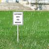Horienteeon Personalized Yard Sign with Stake, Aluminum, Rust-Resistant, 17.5 x 22 cm, White view 3