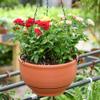 Hanging Planters for Outdoor Use, Set of 2, Plastic, White view 2