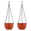 Hanging Planters for Outdoor Use, Set of 2, Plastic, White view 3