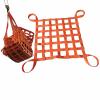 Stone Lifting Net - Load-Securing Net, Lifting Straps for Hoisting Equipment, Pallet Cargo Net, Cargo Suspension Net, Safety Lifting Net Straps, Capacity: 0.33 t, Square Mesh, Orange (Size: 2 x view 1