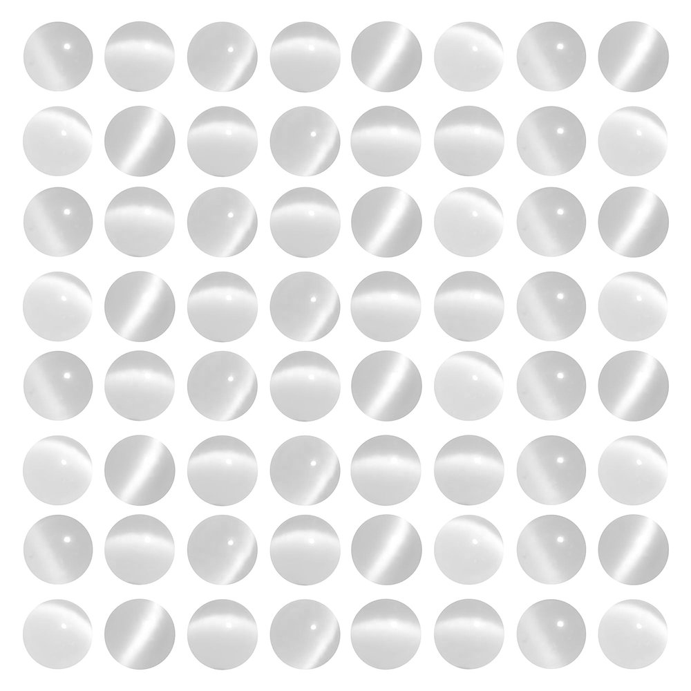 MJDCB 35-Piece White Cat’s-Eye Beads, 10 mm Round Loose Crystal Beads for Jewelry Making