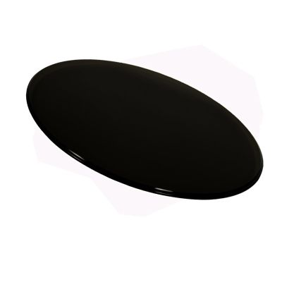 Round Black Tempered Glass Tabletop, 98 cm (39 in)