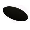 Round Black Tempered Glass Tabletop, 98 cm (39 in) view 1