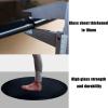 Round Black Tempered Glass Tabletop, 98 cm (39 in) view 4