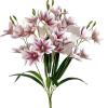 Simulated Magnolia Bouquet with 5 Forked Stems, 3D-Printed Artificial Flowers (Heart Purple) view 1