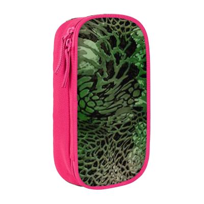 SSIMOO Green Snake Oxford Cloth Stationery Storage Bag - Zipper Pencil Case, Ideal for Travel