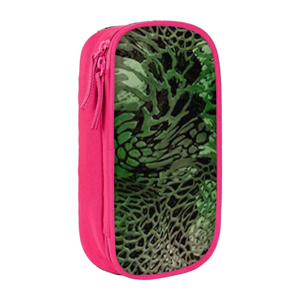 SSIMOO Green Snake Oxford Cloth Stationery Storage Bag - Zipper Pencil Case, Ideal for Travel