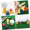 Sosoport 10-Piece Rubber Golf Tee Holder Set, Replaceable Bases for Winter and Beginners view 3