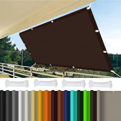 Waterproof Sun Shade Sail 4 x 6 m, 98% UV Protection, Brown
